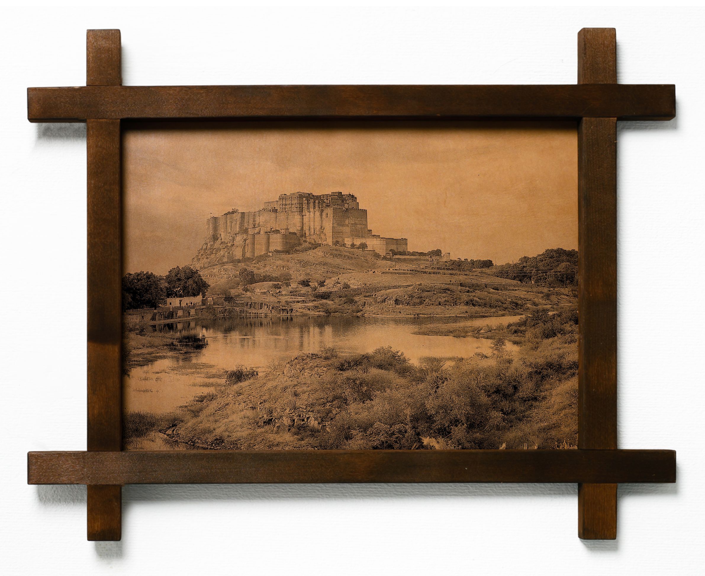 

Картина BoomGift Форт Мехрангарх, Индия, гравировка на натуральной коже, 1166