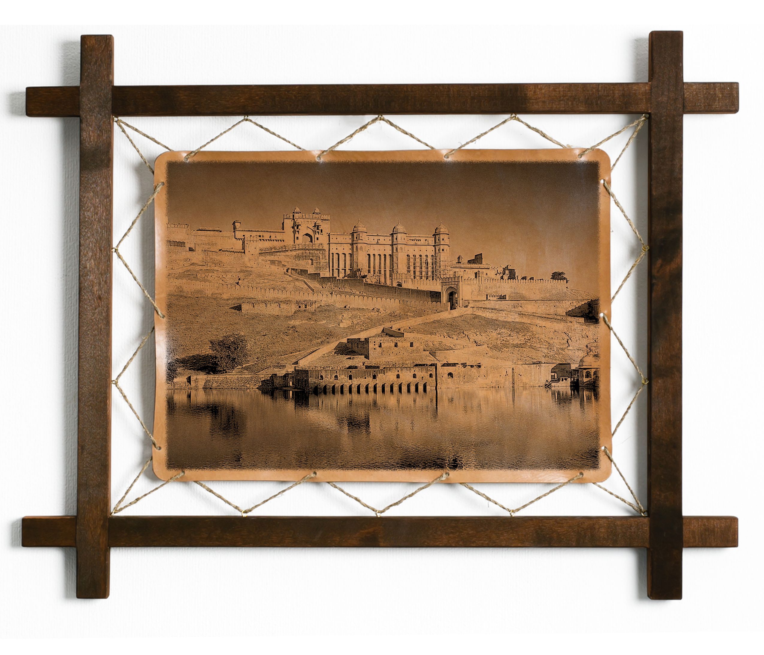 

Картина BoomGift Форт Амбер, Индия, гравировка на натуральной коже, 1165