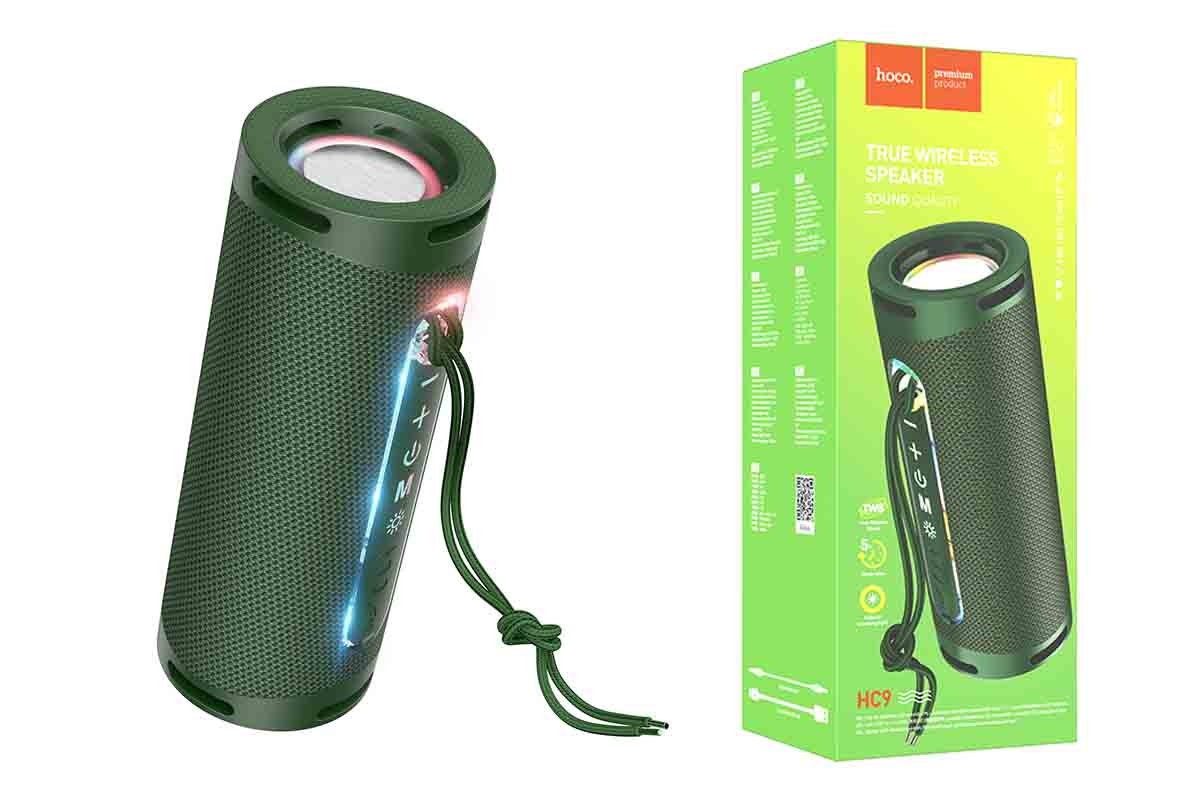 Портативная колонка HC9 Dazzling pulse sports wireless speaker зеленый