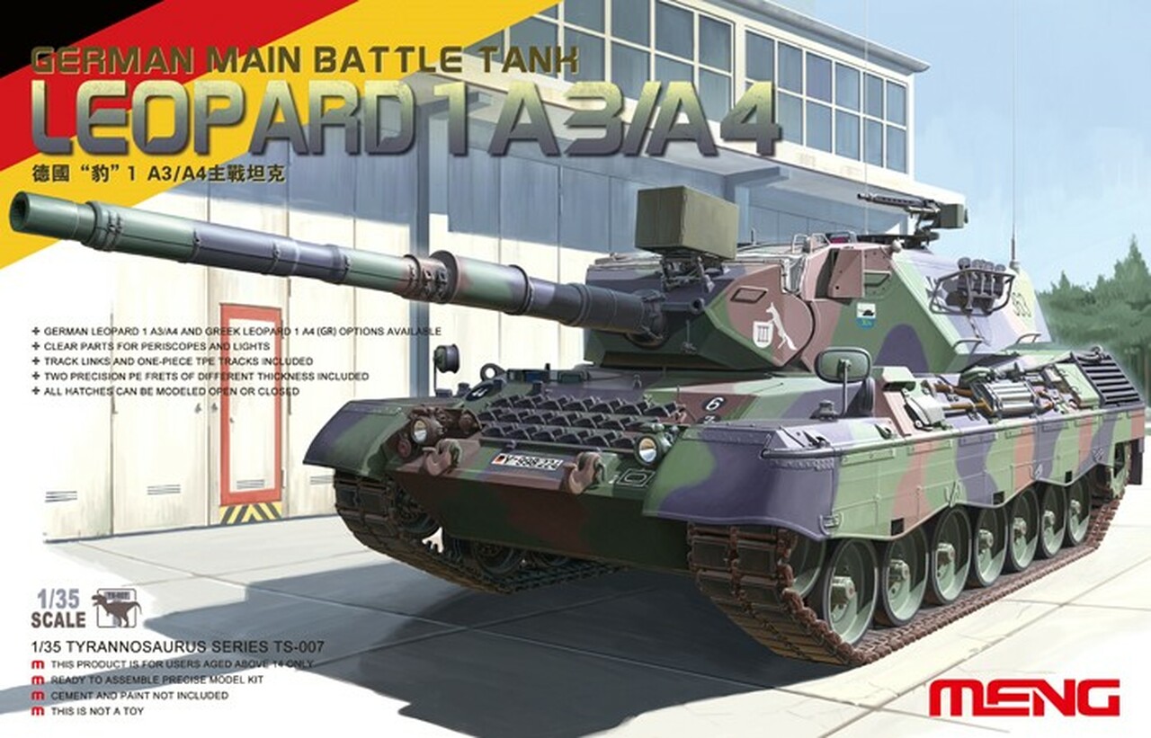 фото Сборная модель meng 1/35 немецкий танк leopard 1 a3/a4 ts-007 meng model