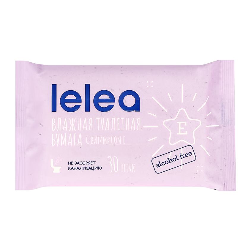 

Бумага туалетная влажная LELEA UNICORN с витамином Е 30 шт, Розовый