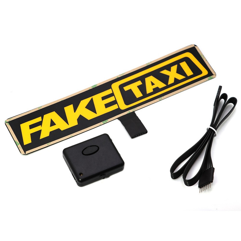 LED наклейка на автомобиль HiQ Fake Taxi