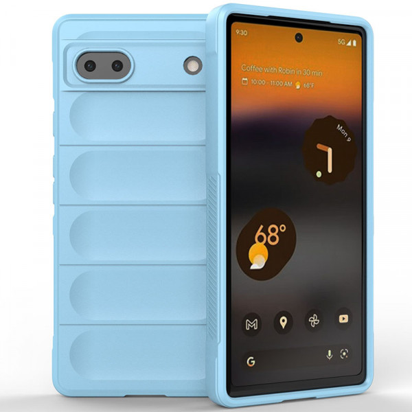 

Противоударный чехол Epik Flex Silicone для Google Pixel 6a с микрофиброй, Голубой