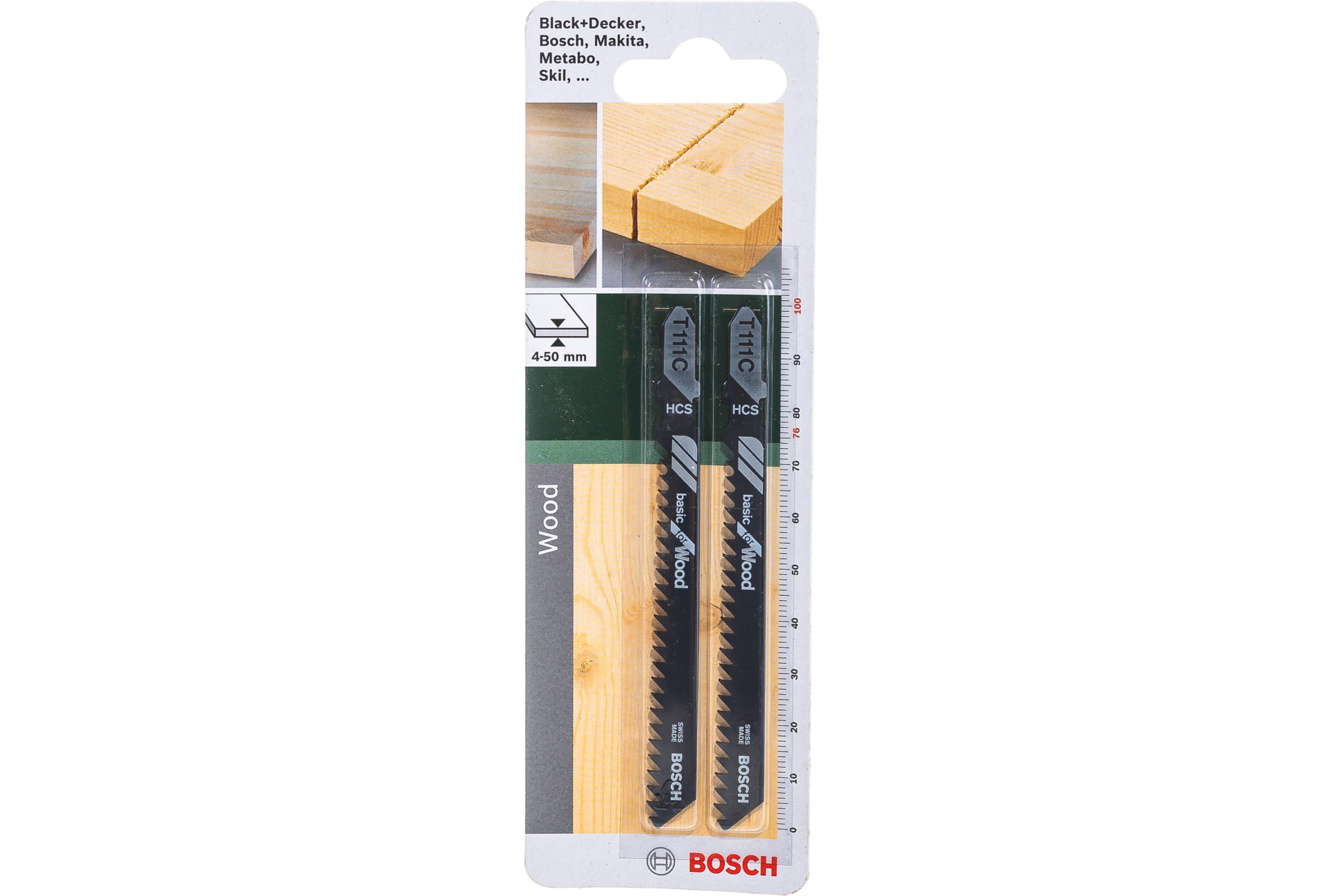 

Пилка для лобзика Bosch 2.609.256.716 T111С (100 мм; 2 шт.), 2.609.256.716