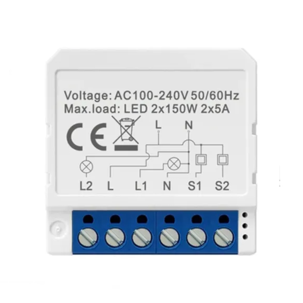 фото Умное реле на 2 канала для алисы izba tech 0077-4 10а wi-fi mini