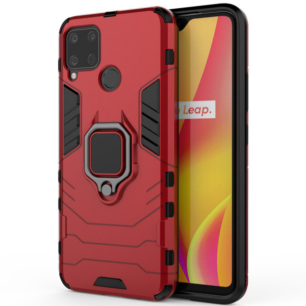 

Противоударный чехол Epik Transformer Ring для Realme C15, Красный