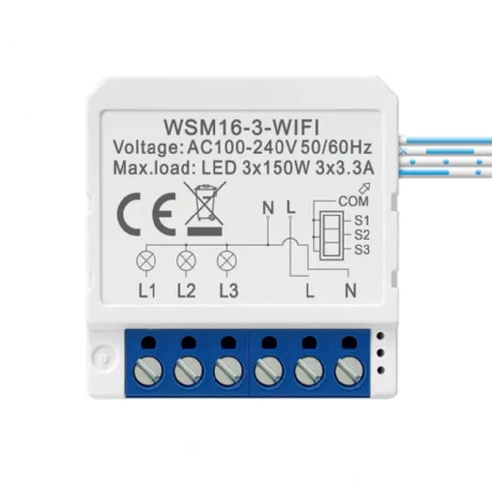 фото Умное реле на 3 канала для алисы izba tech 0077-5 10а wi-fi mini