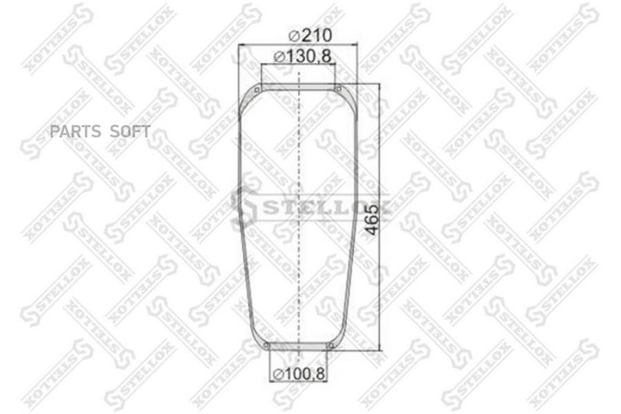 

STELLOX Пневмоподушка STELLOX 9008820sx