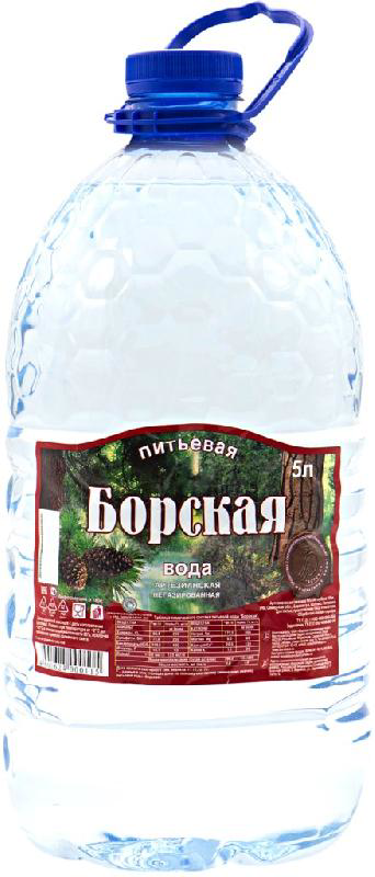 

Вода минеральная Борская питьевая негазированная 5 л