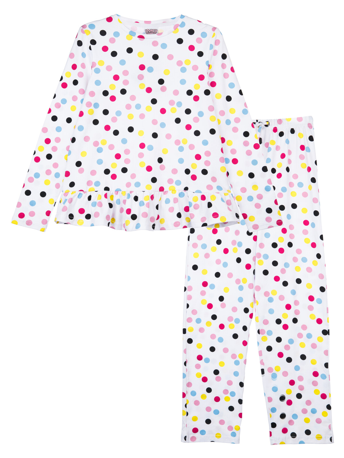 Пижама детская PlayToday 12441196, белый; разноцветный, 128