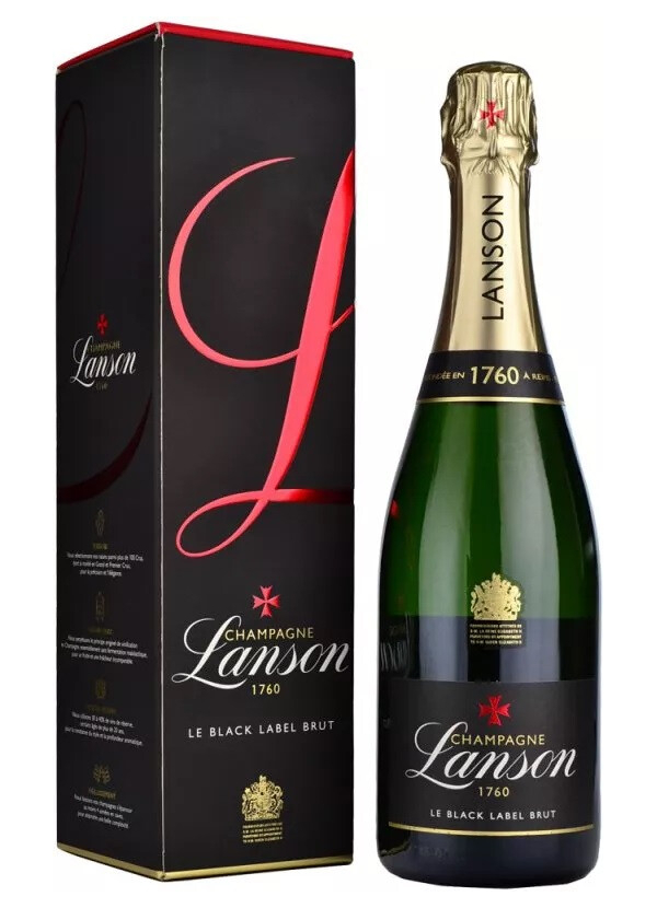 Брют на вкус. Шампань Лансон Блэк лейбл брют. Шампанское Lanson Black Label. Шампанское Lanson Black Label Brut, 0.75л. Шампанское Lanson 1760 Black Label Brut.