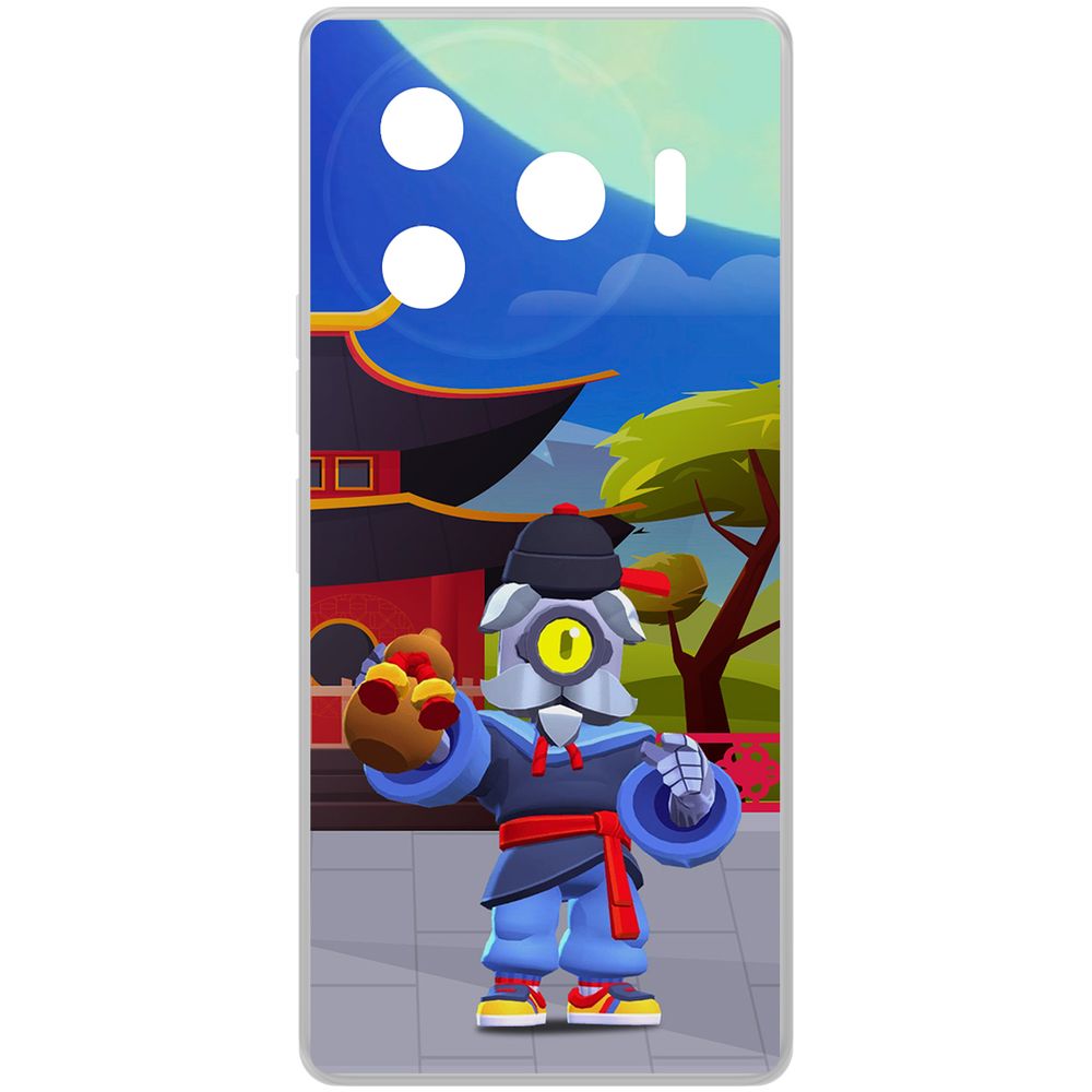 

Чехол-накладка Clear Case Brawl Stars-Великий Мастер Барли для TECNO Camon 30 Pro 5G, Прозрачный