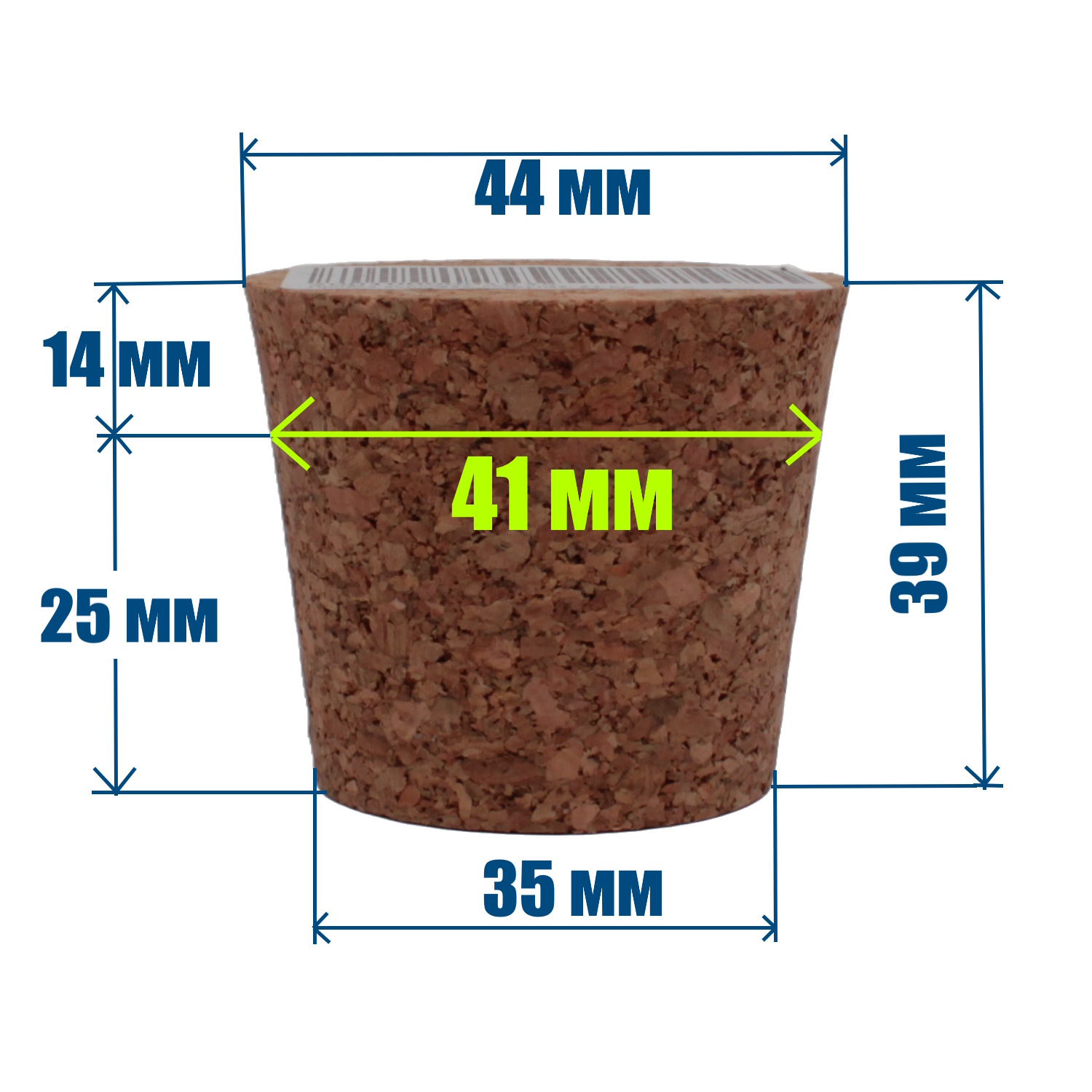 Пробка Самогон Просто 41 мм 476 корковая конусная