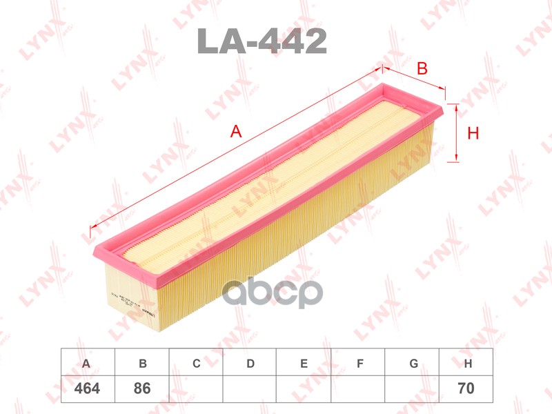 фото Фильтр воздушный lynxauto арт. la442