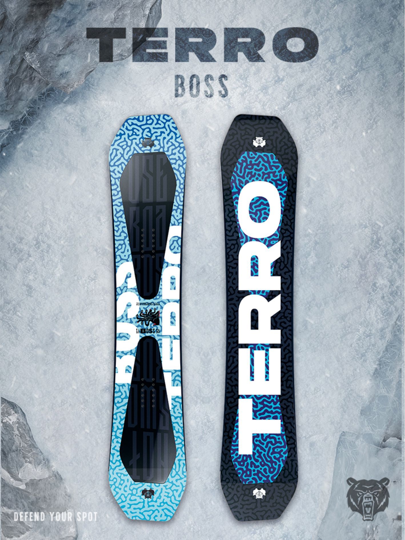 

Сноуборд TERRO - BOSS 24/25 150, Черный;белый;голубой, BOSS24/25