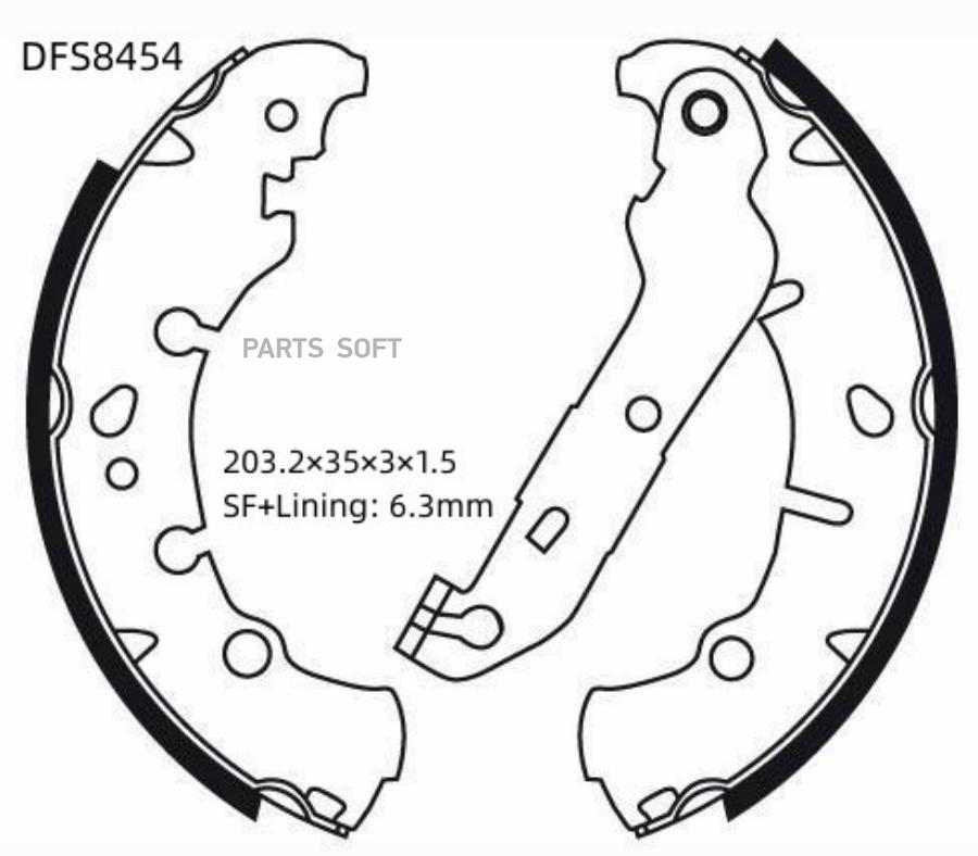 

Тормозные колодки DOUBLE FORCE барабанные DFS8454