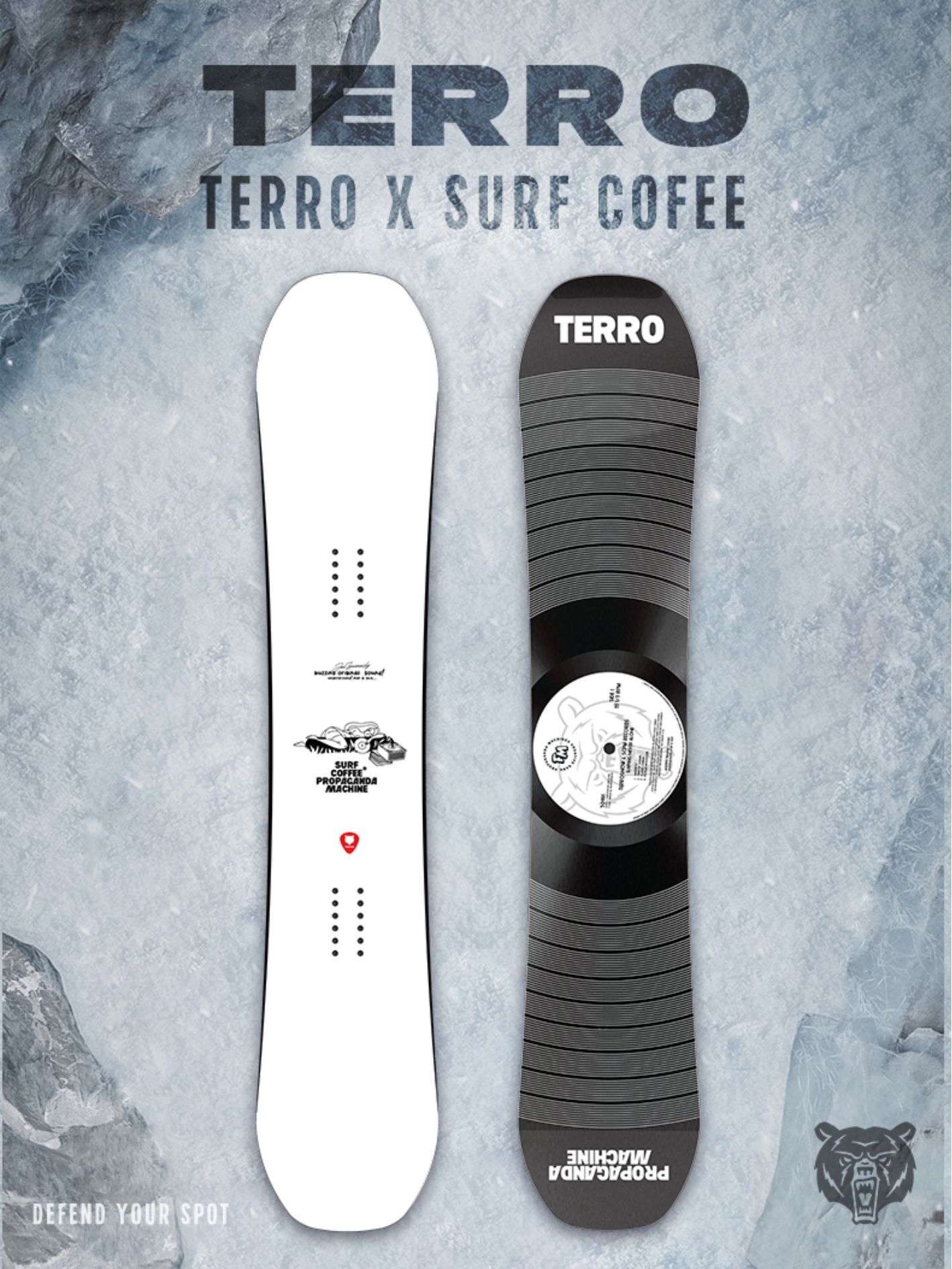 

Сноуборд TERRO x SURF COFFEE 153, Черный;белый, SURF24/25