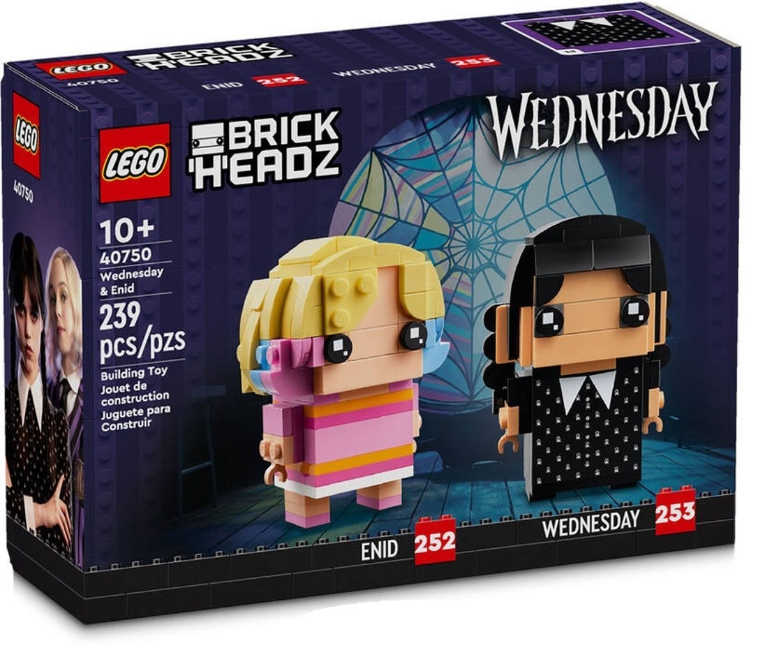 

Конструктор Lego 40750 BrickHeadz Уэнздэй и Энид 239 деталей, Уэнздэй и Энид