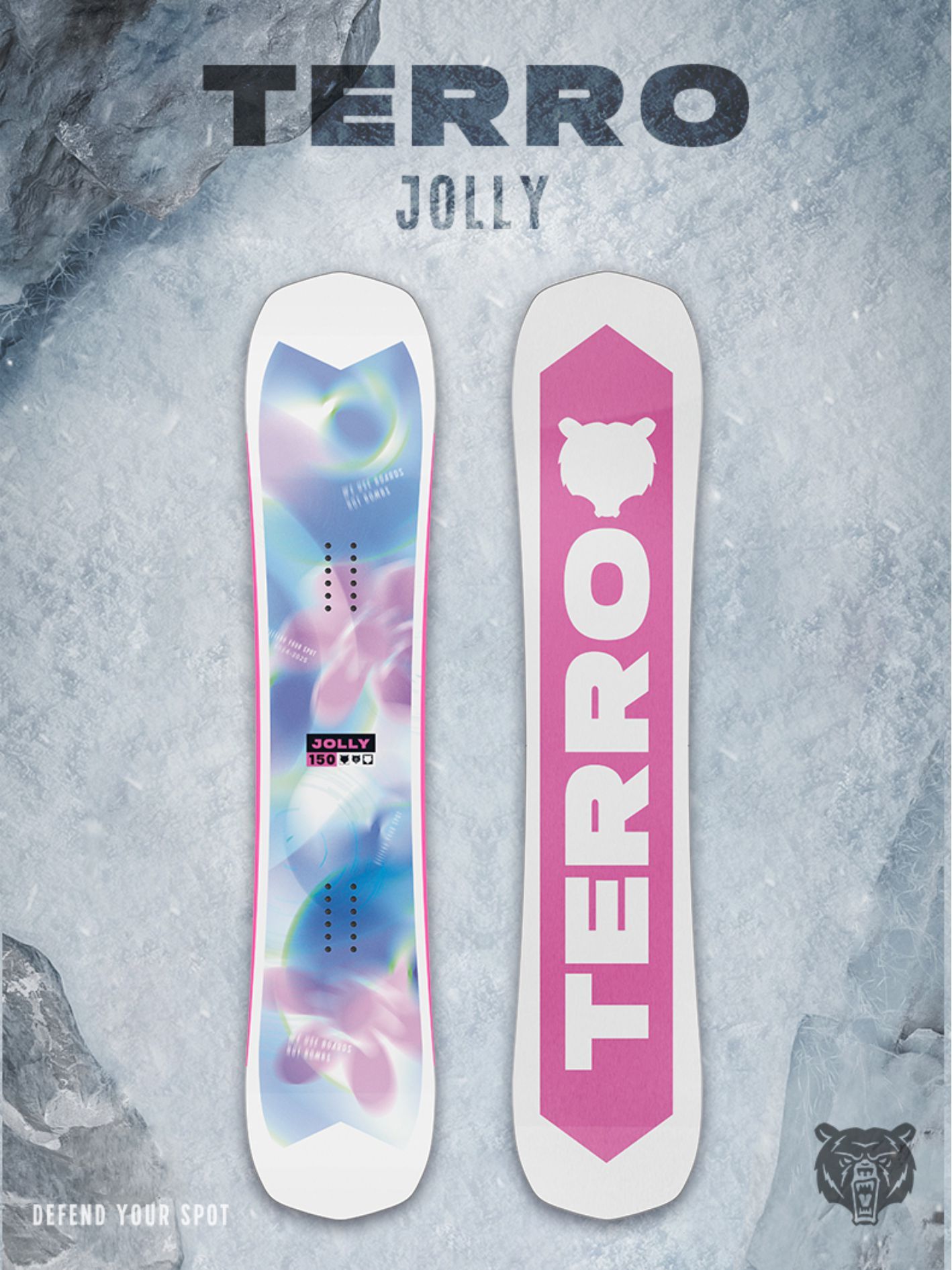 

Сноуборд TERRO - JOLLY 24/25 147, Белый;розовый, JOLLY24/25