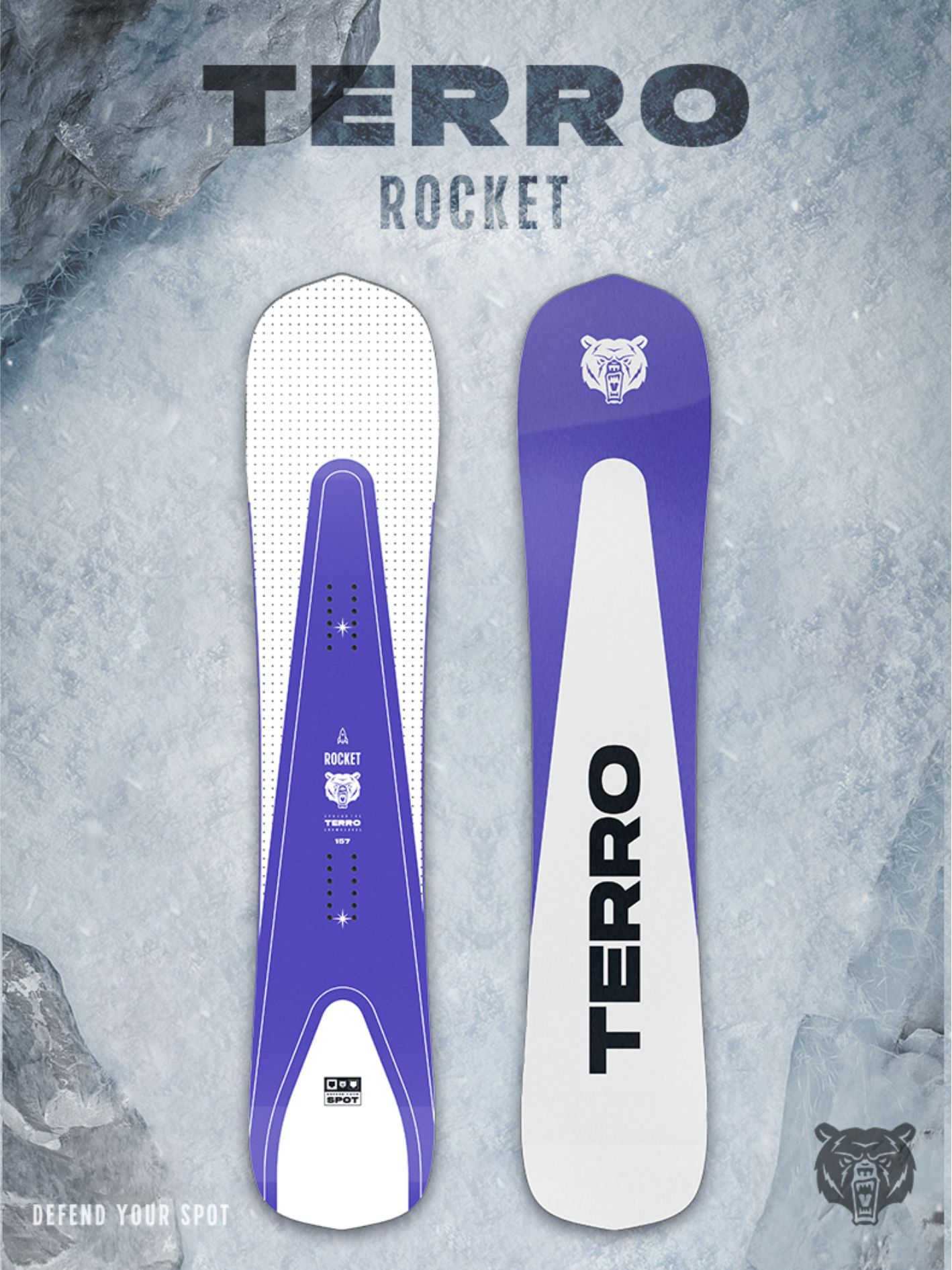 

Сноуборд TERRO - ROCKET 24/25 157, Белый;серый;фиолетовый, ROCKET24/25