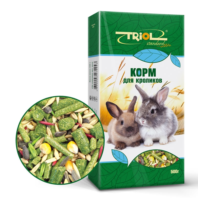 

Сухой корм для кроликов Triol Standard, 500 г, Standard