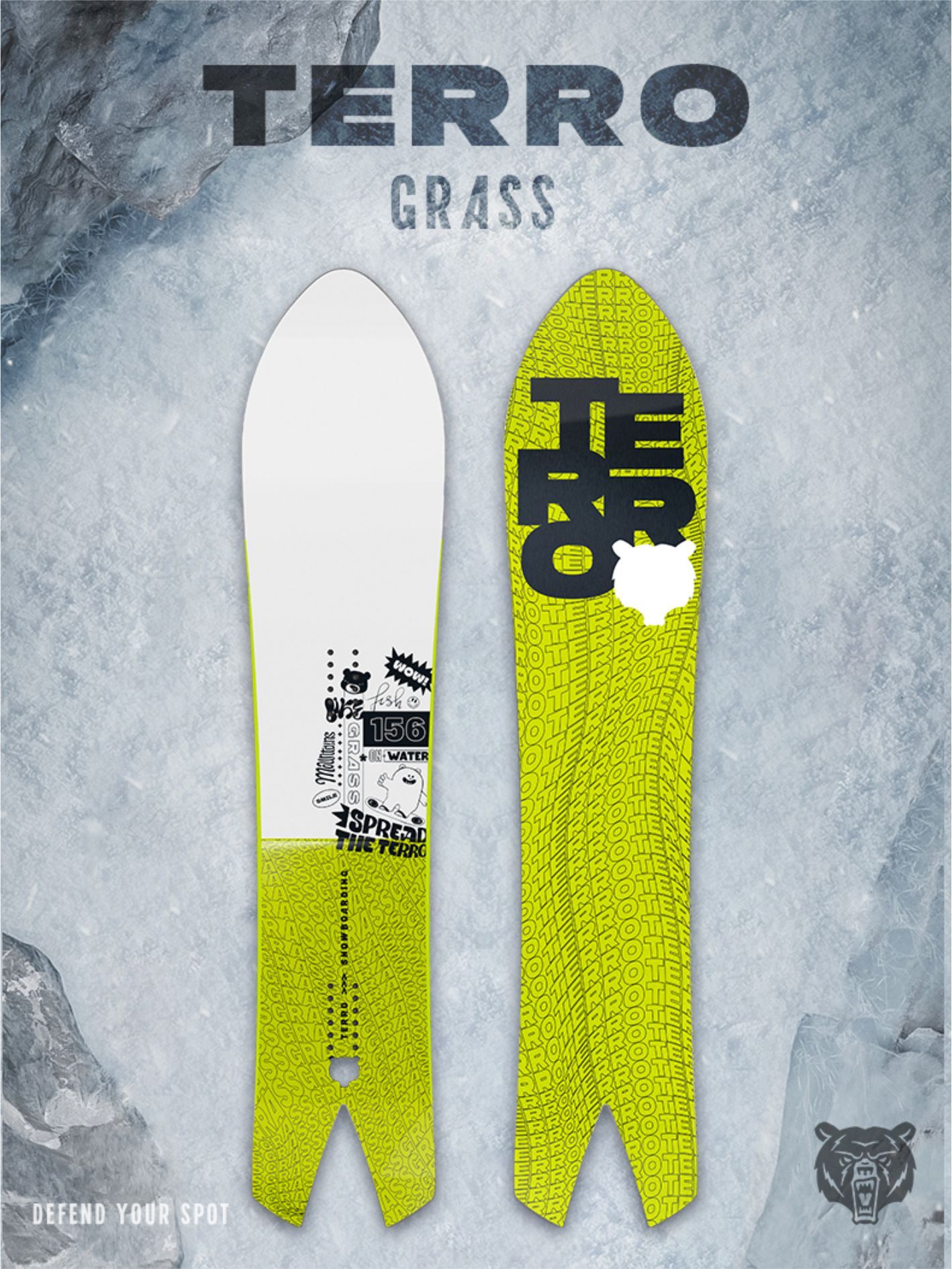 

Сноуборд TERRO - GRASS 24/25 165, Белый;зеленый, GRASS24/25