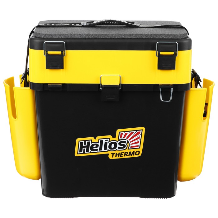 фото Ящик helios fishbox thermo с термоконтейнером (19л/8,5л), цвет чёрный-жёлтый (t-fb-t-19-8- nobrand