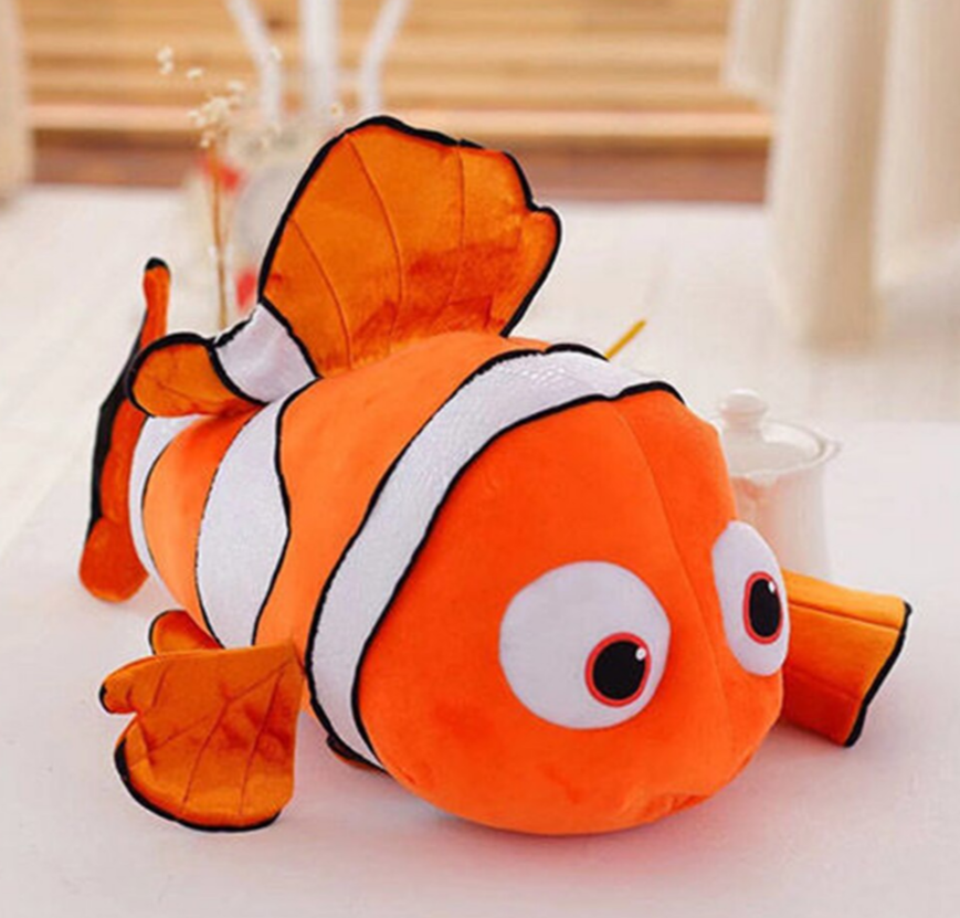 Большая мягкая игрушка IQchina Немо рыбка клоун, оранжевый, 60 см