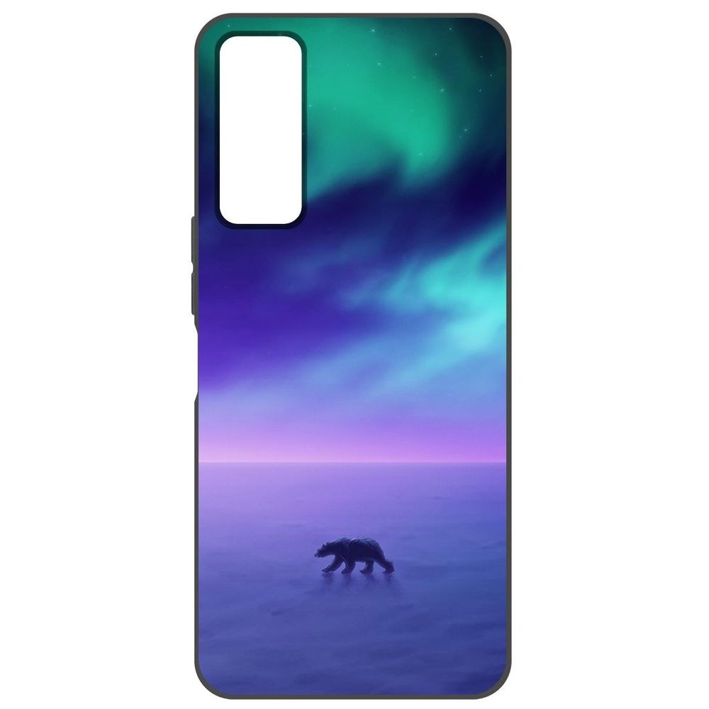 

Чехол-накладка Софт Северное Сияние для TCL 30+, Черный