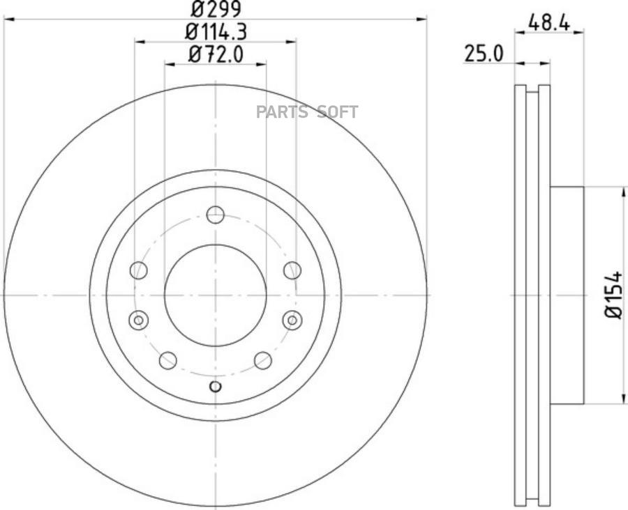 

NISSHINBO ND5024K Диск тормозной | перед |