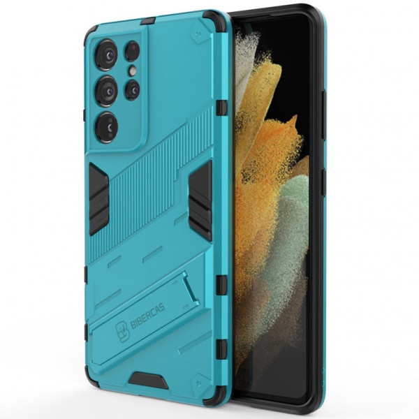 

Противоударный чехол Epik Megatron для Samsung Galaxy S21 Ultra, Голубой