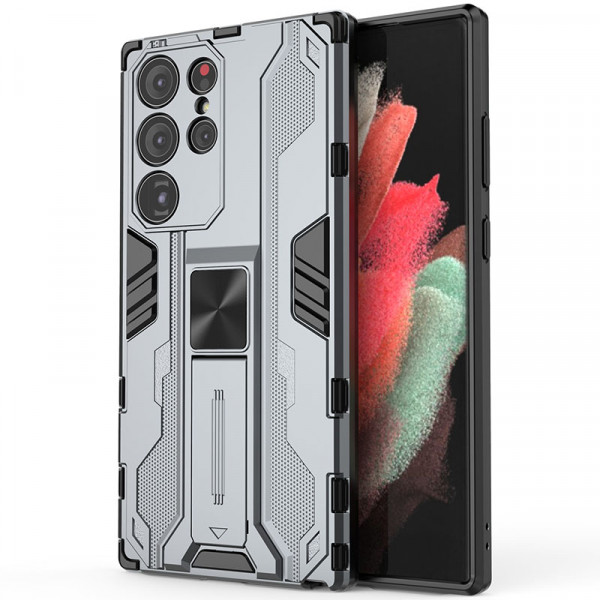 

Противоударный чехол Epik Galvatron для Samsung Galaxy S23 Ultra, Серый
