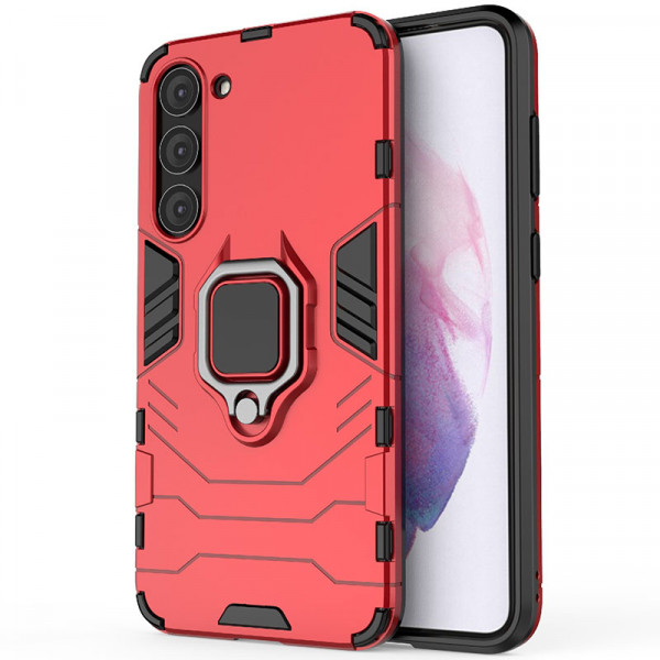 

Противоударный чехол Epik Transformer Ring для Samsung Galaxy S23 Plus, Красный