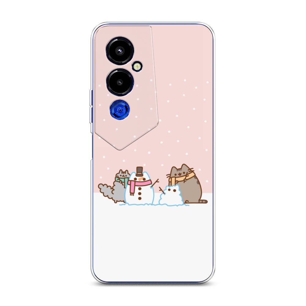 

Чехол для Tecno Pova 4 Pro "Котики в снегу", Розовый;белый;серый, 302650-5