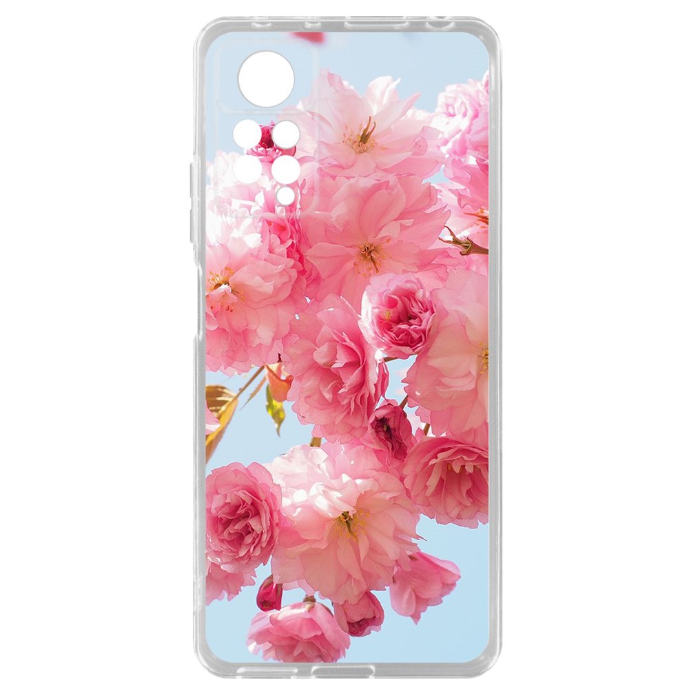 

Чехол-накладка Krutoff Clear Case Сакура для Xiaomi Redmi Note 11 Pro, Прозрачный