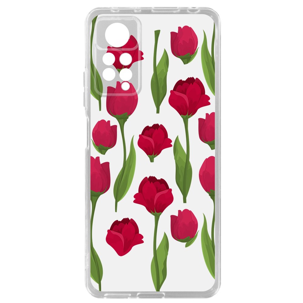 

Чехол-накладка Krutoff Clear Case Розы паттерн для Xiaomi Redmi Note 11 Pro, Прозрачный