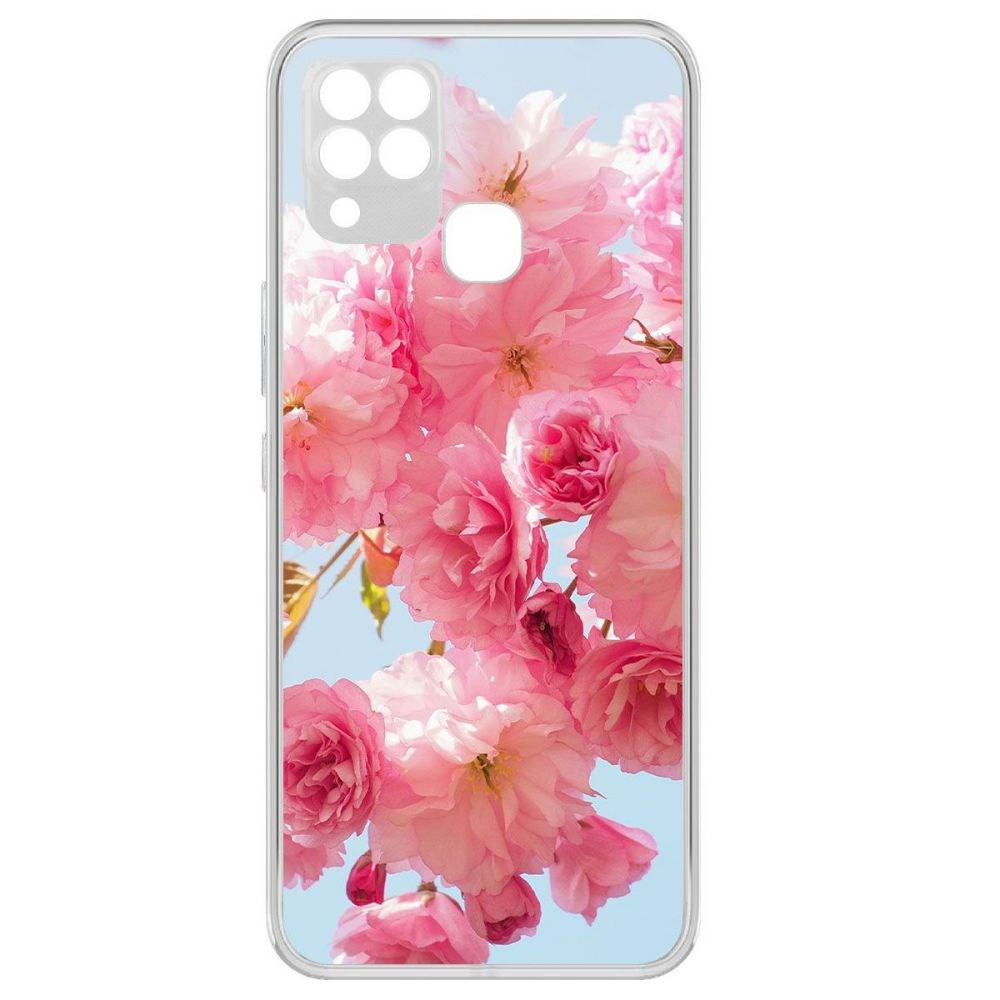 

Чехол-накладка Krutoff Clear Case Сакура для Infinix Hot 10S