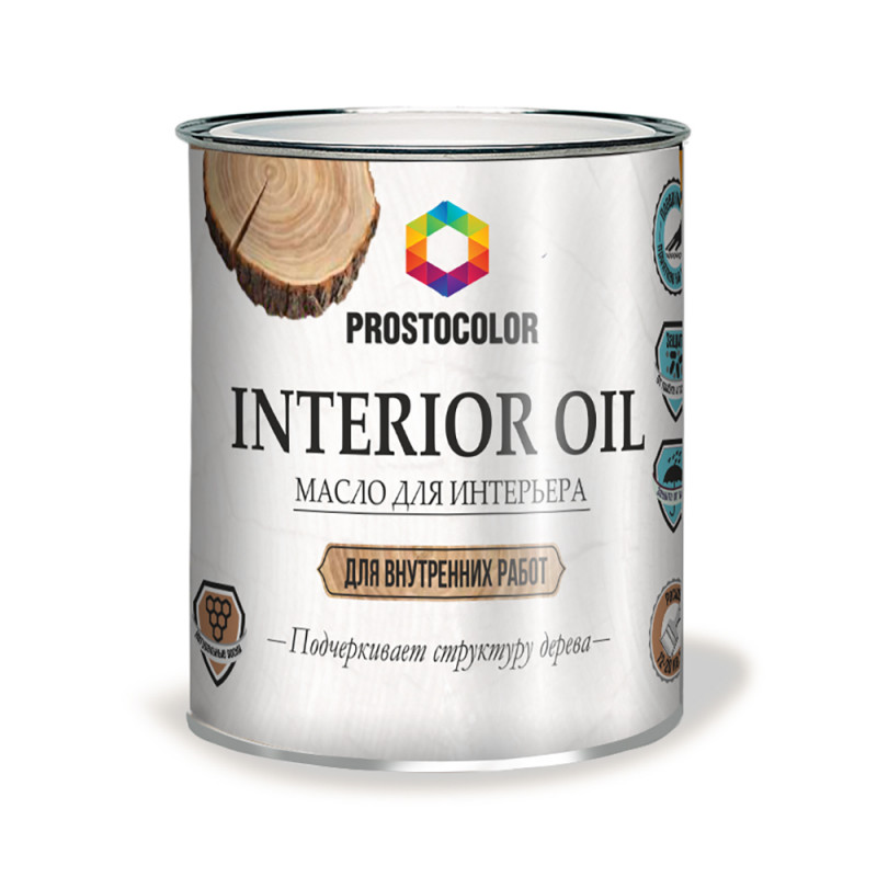 

Масло для интерьера prostocolor 101021 2,2л ваниль, Белый