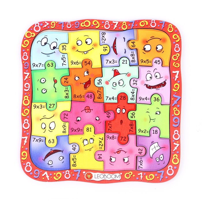 фото Пазл puzzle time умножарики 7, 8 и 9 smile decor