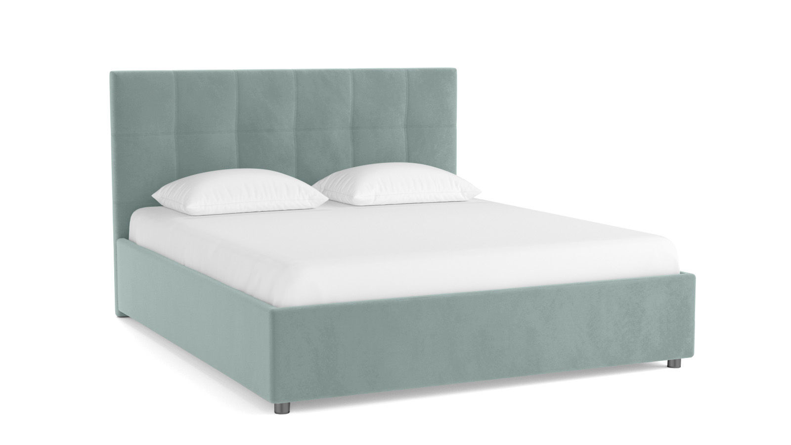 

кровать Askona Greta + основание с ламелями 180*200 тк. Casanova Sky, Голубой, Greta