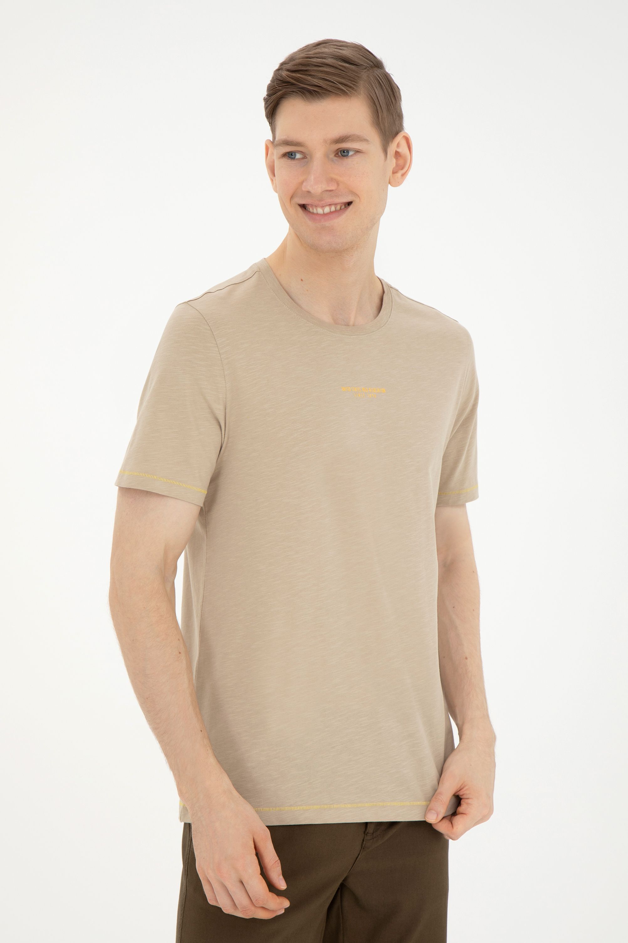 

Футболка мужская US Polo Assn G081SZ0110HAZBA бежевая XS, Бежевый, G081SZ0110HAZBA