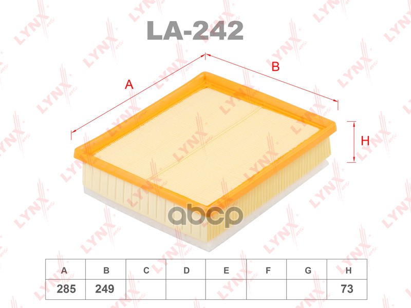 фото Фильтр воздушный lynxauto арт. la242