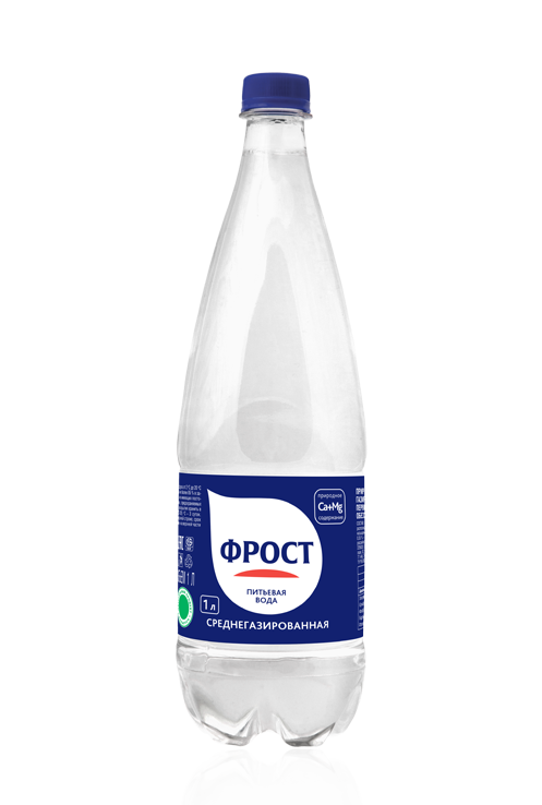 

Вода питьевая Фрост среднегазированная 1 л