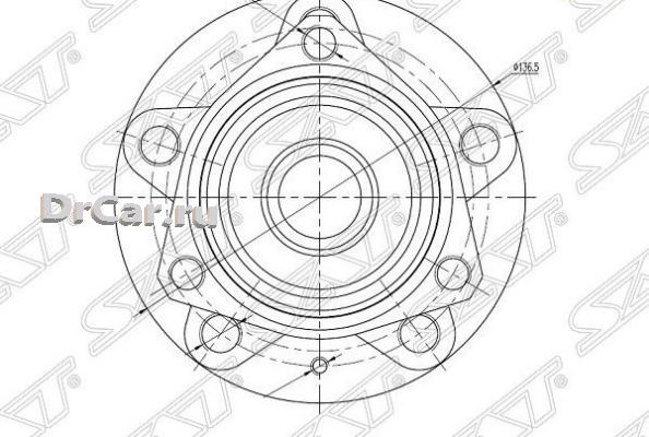 

SAT Ступичный узел перед/зад AUDI A3 03-13/SKODA OCTAVIA 04-/YETI 10-/VW GOLF 03-08