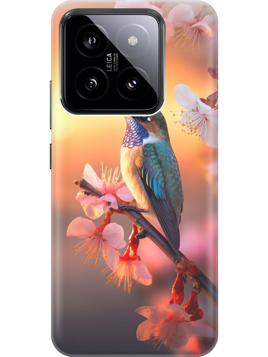 

Силиконовый чехол на Xiaomi 14 с рисунком "Котик и нитки", Желтый;красный, 20012083