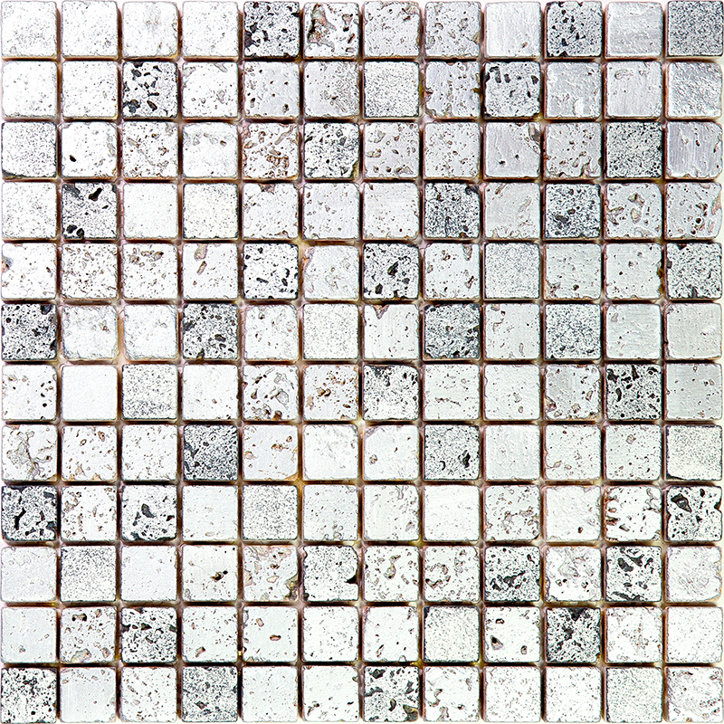 фото Мозаика итальянская травертин skalini platinum серый светлый plt-2