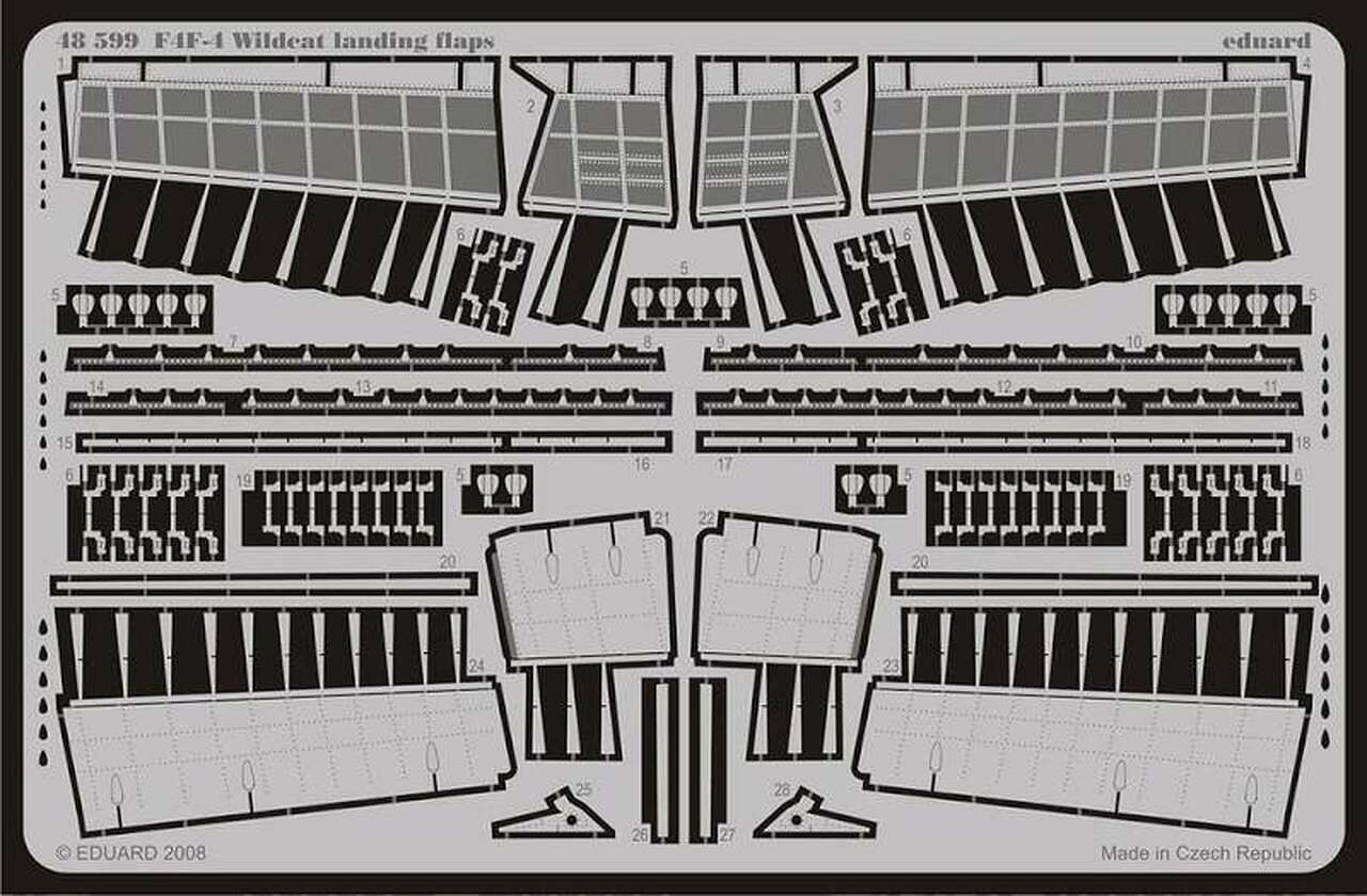 

Фототравление Eduard 48599 F4F-4 закрылки 1/48