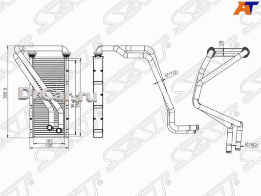 

SAT Радиатор отопителя салона SUBARU FORESTER/LEGACY/IMPREZA 03-08