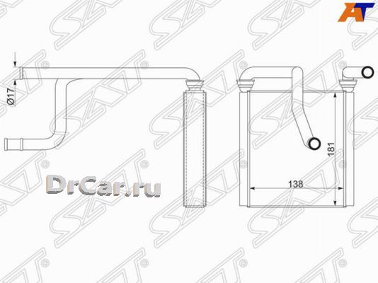 

SAT Радиатор отопителя салона HONDA FIT/JAZZ GD1-4 01-07 5D