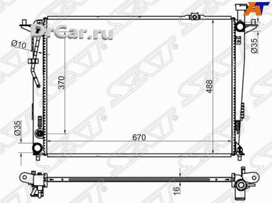 

SAT Радиатор KIA SORENTO/HYUNDAI SANTA FE 2.4/3.5 09-12